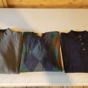 2x Wool Merino Wool Men's Sweaters, 1x Kirland (Sold together)